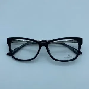Swarovski Francesca SK 5145 Black Ophthalmic Frame w/crystal detailed temples Swarovski Eyeglasses SK5145 Francesca | Designer Frames Outlet main image 3